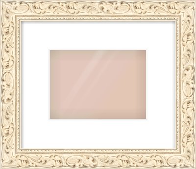 White Decorative Frame for 18 × 13cm artwork, with Smooth White Single Mount