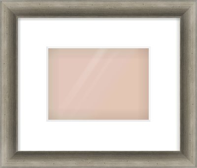 Silver Spoon Frame for 18 × 13cm artwork, with Smooth White Single Mount