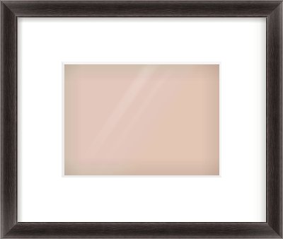 Black Cushion Frame for 18 × 13cm artwork, with Smooth White Single Mount