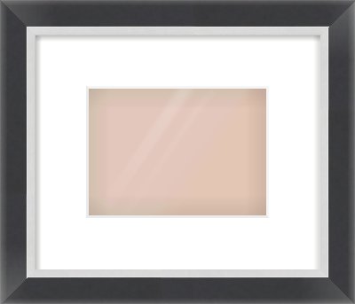 Black/Silver Flat Frame for 18 × 13cm artwork, with Smooth White Single Mount