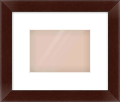 Brown Flat Frame for 18 × 13cm artwork, with Smooth White Single Mount