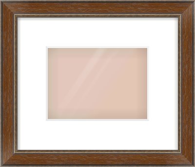Walnut / Pewter Reverse Frame for 18 × 13cm artwork, with Smooth White Single Mount