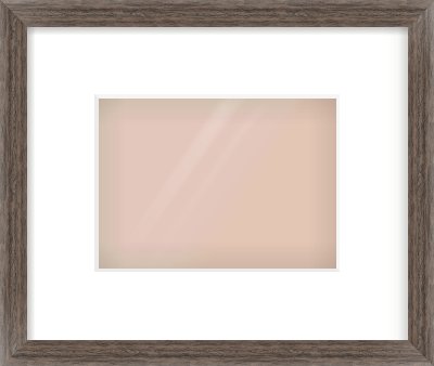 Dark Walnut Flat Frame for 18 × 13cm artwork, with Smooth White Single Mount