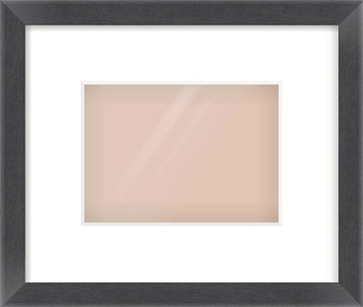 Black Flat Frame for 18 × 13cm artwork, with Smooth White Single Mount