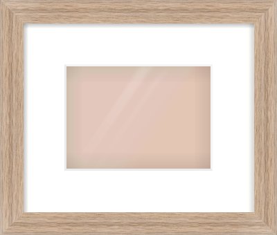 Light Walnut Flat Frame for 18 × 13cm artwork, with Smooth White Single Mount