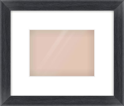 Black Wood Grain Flat Frame for 18 × 13cm artwork, with Smooth White Single Mount