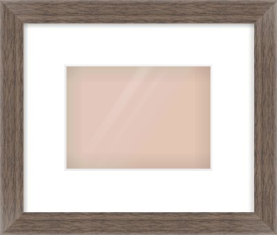 Dark Walnut Flat Frame for 18 × 13cm artwork, with Smooth White Single Mount