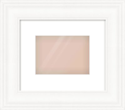 White Scoop Frame for 18 × 13cm artwork, with Smooth White Single Mount