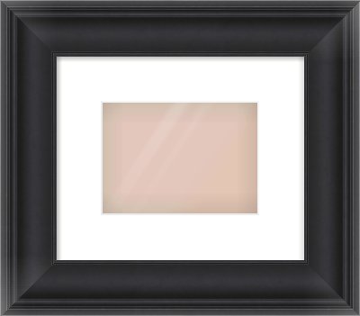 Black Scoop Frame for 18 × 13cm artwork, with Smooth White Single Mount