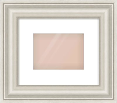 Silver Scoop Frame for 18 × 13cm artwork, with Smooth White Single Mount