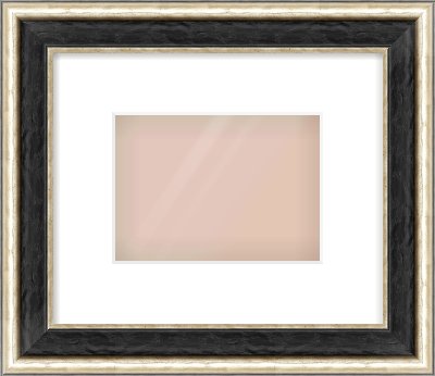 Black & Champagne Silver Spoon Frame for 18 × 13cm artwork, with Smooth White Single Mount