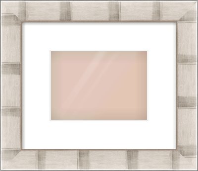 Silver Flat Frame for 18 × 13cm artwork, with Smooth White Single Mount