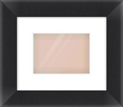 Black Flat Frame for 18 × 13cm artwork, with Smooth White Single Mount