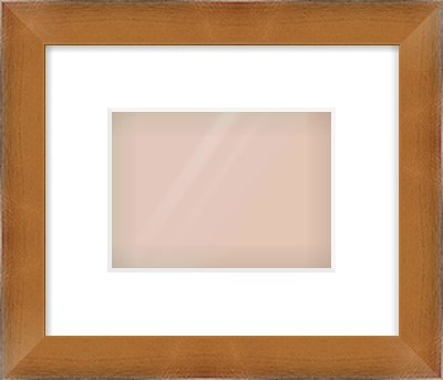 Brushed Bronze with Black Sides Flat Frame for 180 × 130mm artwork, with Smooth White Single Mount
