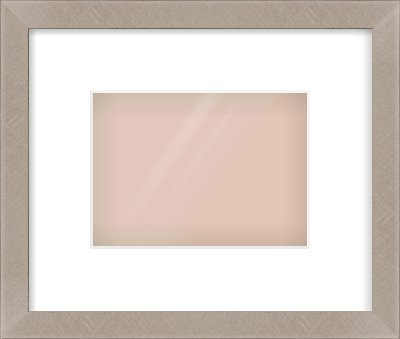 Silver & Black Sided Flat Frame for 180 × 130mm artwork, with Smooth White Single Mount