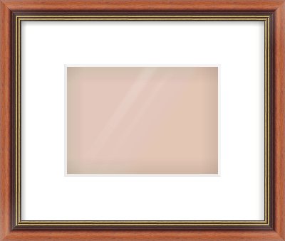 Brown Spoon Frame for 18 × 13cm artwork, with Smooth White Single Mount