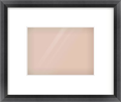 Black Angle Frame for 18 × 13cm artwork, with Smooth White Single Mount