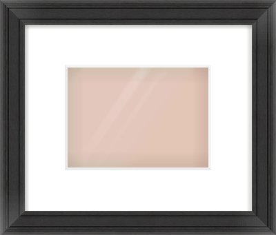 Black Scoop Frame for 18 × 13cm artwork, with Smooth White Single Mount