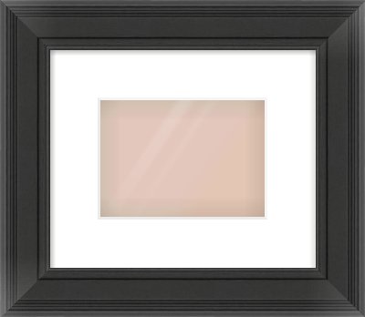 Black Spoon Frame for 18 × 13cm artwork, with Smooth White Single Mount