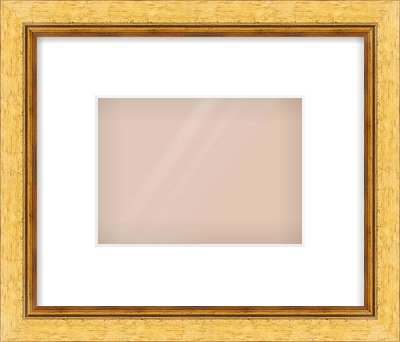 Gold Leaf Flat Frame for 180 × 130mm artwork, with Smooth White Single Mount