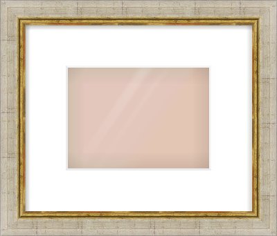 Silver Foil Flat Frame for 180 × 130mm artwork, with Smooth White Single Mount
