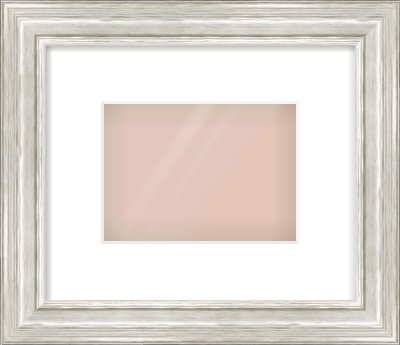 Silver Scoop Frame for 18 × 13cm artwork, with Smooth White Single Mount