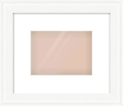 White Scoop Frame for 18 × 13cm artwork, with Smooth White Single Mount