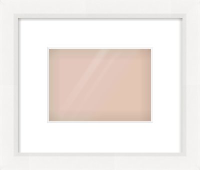 White Beveled Frame for 180 × 130mm artwork, with Smooth White Single Mount