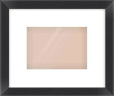 Black Flat Frame for 18 × 13cm artwork, with Smooth White Single Mount