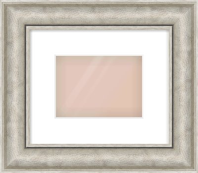 Silver Scoop Frame for 18 × 13cm artwork, with Smooth White Single Mount