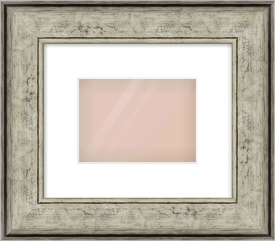 Silver Flat Frame for 18 × 13cm artwork, with Smooth White Single Mount