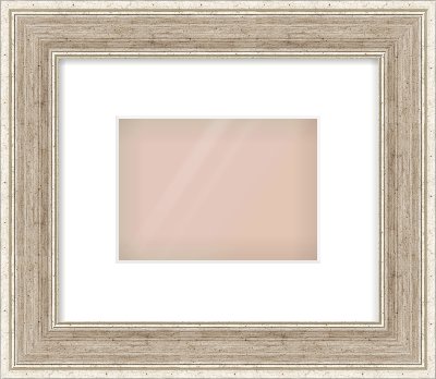 Silver Flat Frame for 18 × 13cm artwork, with Smooth White Single Mount
