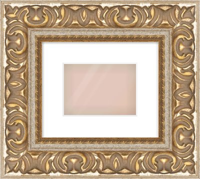 Silver / Gold Reverse Frame for 18 × 13cm artwork, with Smooth White Single Mount