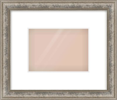 Silver Dome Frame for 18 × 13cm artwork, with Smooth White Single Mount