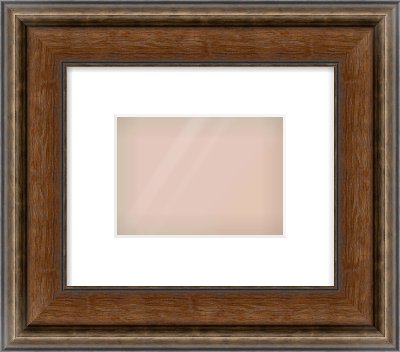 Walnut / Pewter Spoon Frame for 18 × 13cm artwork, with Smooth White Single Mount