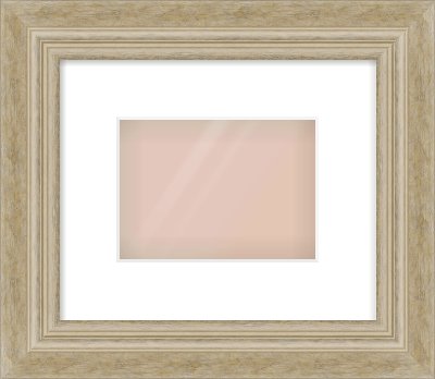 Ivory Scoop Frame for 180 × 130mm artwork, with Smooth White Single Mount
