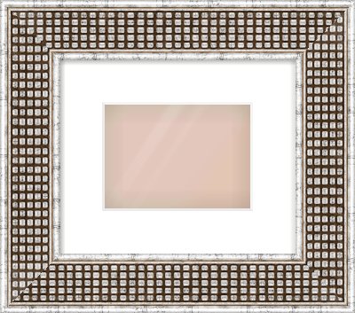 Silver Flat Frame for 18 × 13cm artwork, with Smooth White Single Mount