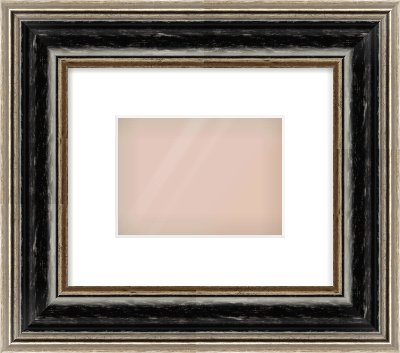 Black & Champagne Silver Spoon Frame for 18 × 13cm artwork, with Smooth White Single Mount