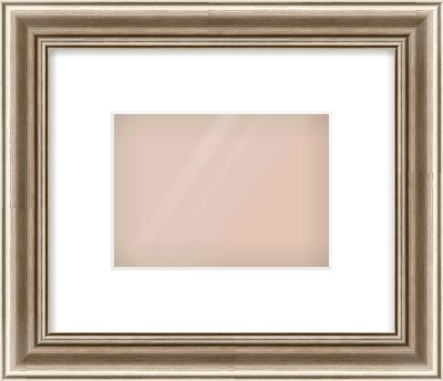 Silver Cushion Frame for 18 × 13cm artwork, with Smooth White Single Mount