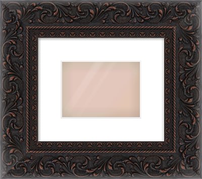 Black Reverse Frame for 18 × 13cm artwork, with Smooth White Single Mount