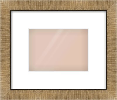 Bronze Flat Frame for 180 × 130mm artwork, with Smooth White Single Mount