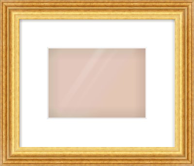 Gold Reverse Frame for 180 × 130mm artwork, with Smooth White Single Mount