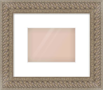Silver Dome Frame for 18 × 13cm artwork, with Smooth White Single Mount