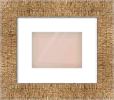 Bronze Flat Frame for 180 × 130mm artwork, with Smooth White Single Mount
