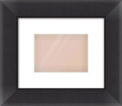 Black Flat Frame for 18 × 13cm artwork, with Smooth White Single Mount