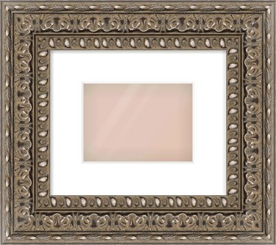 Silver Reverse Frame for 18 × 13cm artwork, with Smooth White Single Mount