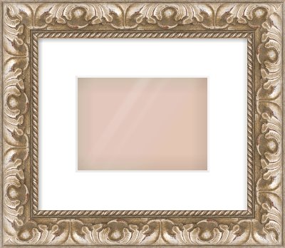 Silver Scoop Frame for 18 × 13cm artwork, with Smooth White Single Mount