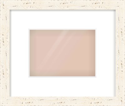 White Flat Frame for 18 × 13cm artwork, with Smooth White Single Mount
