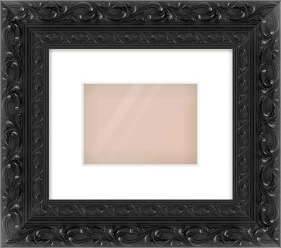 Black Reverse Frame for 18 × 13cm artwork, with Smooth White Single Mount