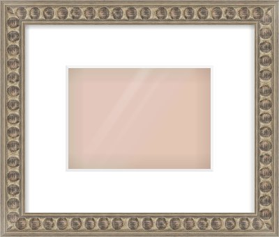 Silver Cushion Frame for 18 × 13cm artwork, with Smooth White Single Mount